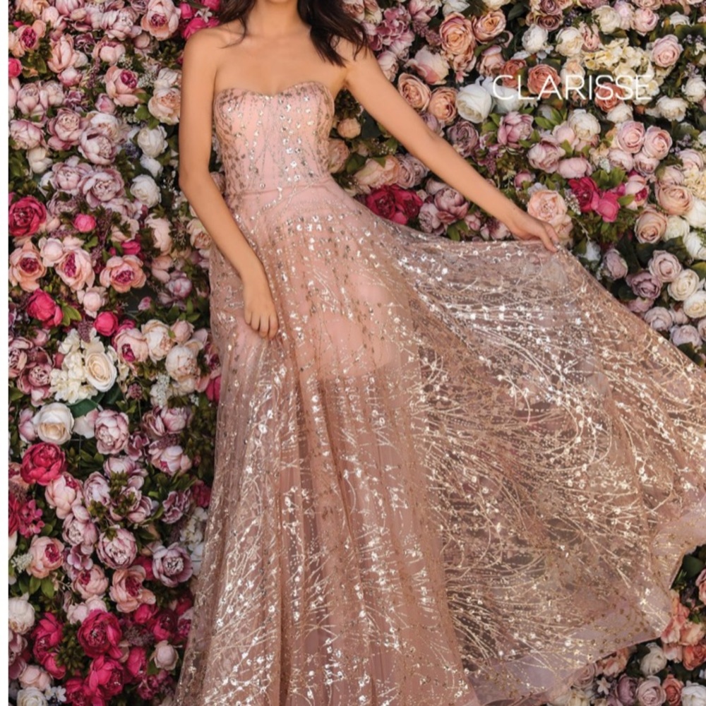 Size 0 pink Clarisse gown